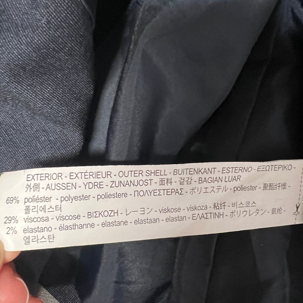 ZARA Basic Navy Blue Blazer Size Small Button Fro… - image 7